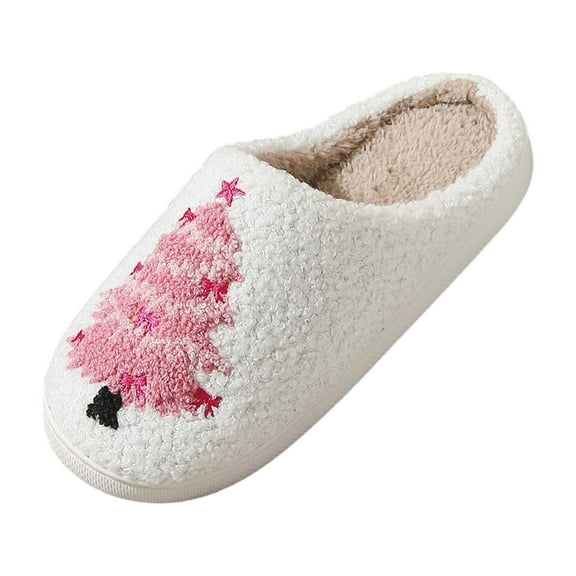 Shadoumai Slippers for Women,Cozy Couple Matching Slippers for Autumn Winter Warm Durable Indoor Footwear With Sole