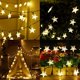 thumbnail image 4 of Cadena de luces solares para jardín de 7 m, 50 estrellas LED (blanco cálido), luces de cadena de estrellas LED con energía solar para exteriores, impermeables, 8 patrones, luces decorativas para jardín, patio, patio, hogar, fiesta de boda JM JM, 4 of 5