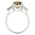thumbnail image 4 of Three-Stone Engagement Ring for Women - 3ct Simulated Champagne Diamond in 14K White Gold Promise Ring, 4 of 6