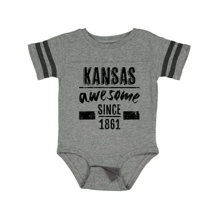 

Inktastic Kansas Awesome Since 1861 Gift Baby Boy or Baby Girl Bodysuit