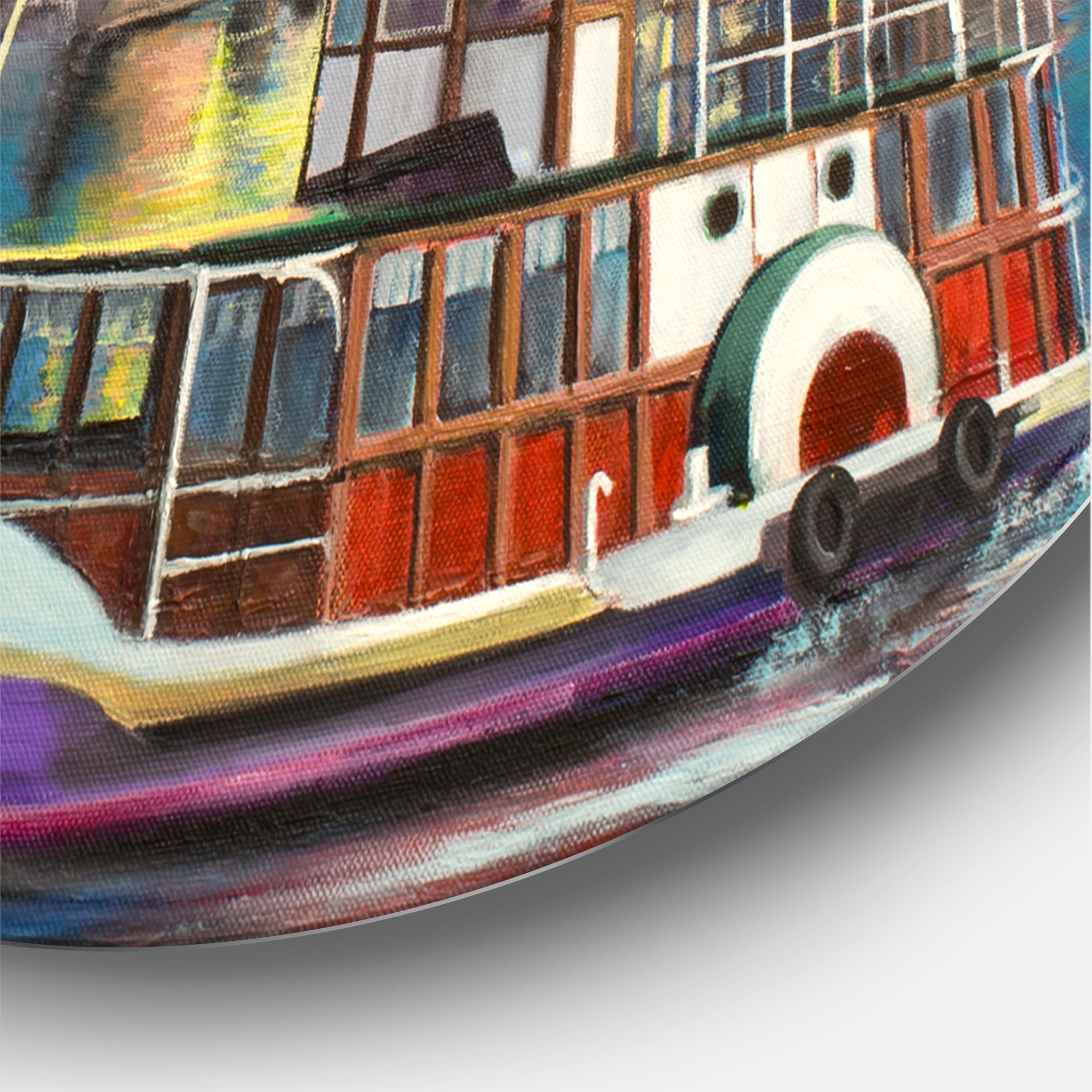 Designart 'Sunset Over Cityview Of Prague' Children's Art Circle Metal Wall Art 29x29 - Disc of 29