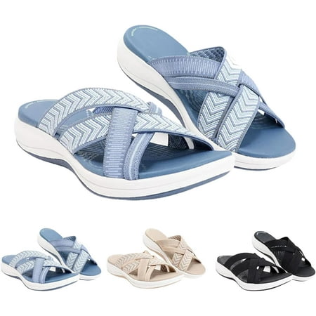 

Orthopedic Sandals - Women s Wedge Slide Sandals Recovery Sandals Plantar Fasciitis Shoes Women