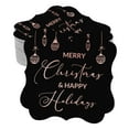 thumbnail image 1 of Inkdotpot Pack Of 50 Real Rose Gold Foil Bracket Shape Paper Tags Merry Christmas & Happy Text Favor Hang Tags, 1 of 7