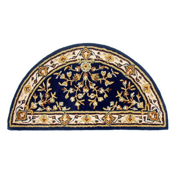 Oriental Style Hearth Rug In Blue Large