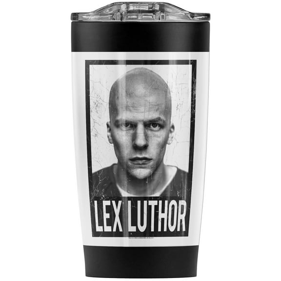 Batman V Superman Lex Luthor Stainless Steel Tumbler 20 oz Coffee Travel Mug/Cup, Vacuum Insulated & Double Wall with Leakproof Sliding Lid | Great for Hot Drinks and Cold Beverages
