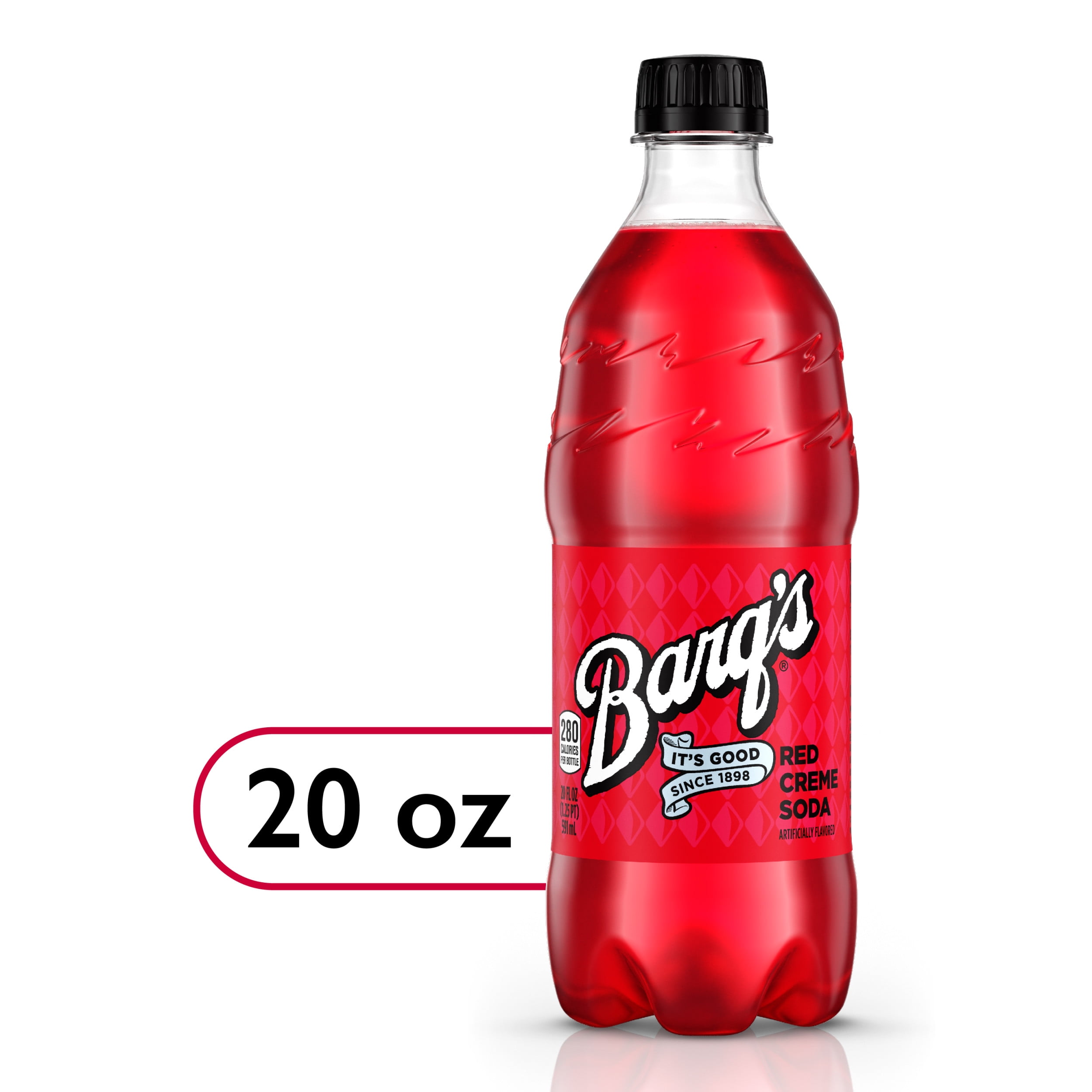 Barq's Red Creme Soda Pop, 20 fl oz Bottle