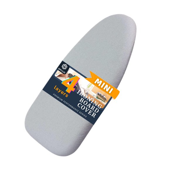 SAVUK Funda y almohadilla para tabla de planchar inteligente de 12.0 x 30.0 in con tamaño estándar para mini tabla pequeña, acolchado extra grueso, cordón elástico resistente al calor (funda y almohad