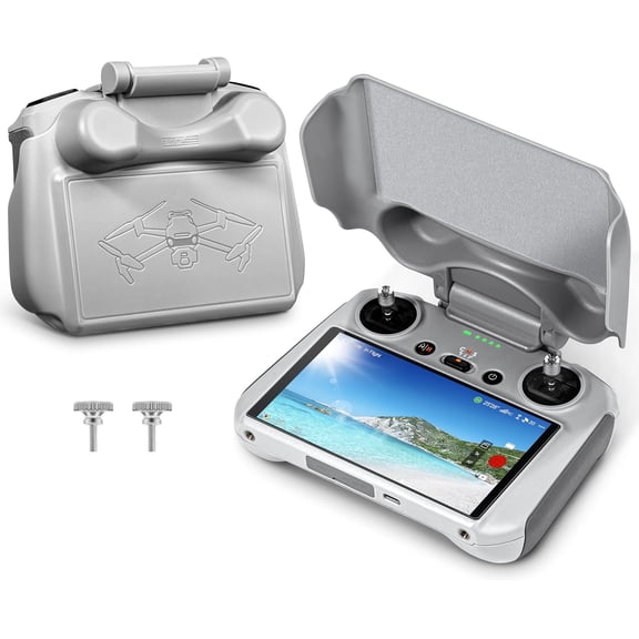 2 in 1 Sun Hood, RC Joysticks Protector Sunshade for DJI Mini 3 Pro/Mini 3/Air 3S/Mavic 3 Classic/Mavic 3 Pro RC Remote Controller Full Screen Protection Accessories(Only for RC)
