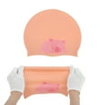 thumbnail image 5 of Unique Bargains Silicone Waterproof Cartoon Swim Cap 7.87"x9.45" 1 Pc Pink ["Pig"], 5 of 5