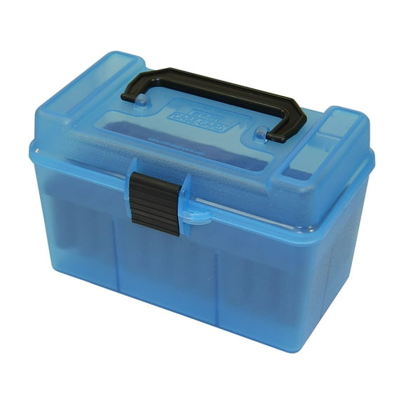 MTM H50 Fliptop with Handle, R-MAG Series, 50-Round Ammo Case, Blue
