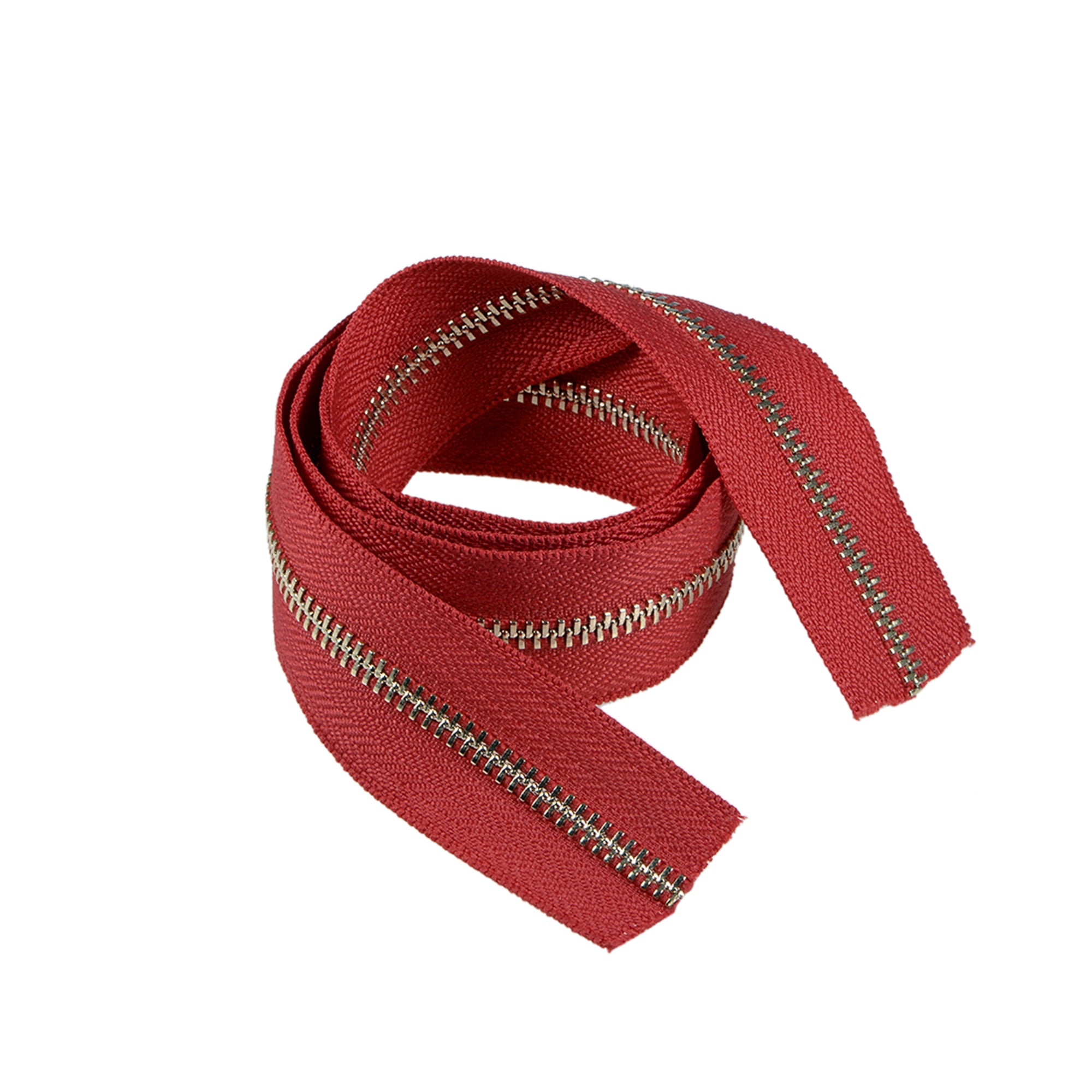 Uxcell Textile Crafts Nylon Coil Zipper Red 36.6x1.2 inch (without