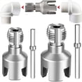 thumbnail image 2 of Pipe Tapping and Threading Tool, PVC Pipe Threader Kit, Integrated Internal & External Pipe Threading Tool, Electric Drill Compatible Rethreading Tool, Dual-Function Thread Cutter for Plastic Pipes, 2 of 8