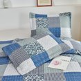 thumbnail image 2 of Quilt Set Queen/Full Size Lightweight Quilt Bedding Plaid Patchwork Bedding Twin Bedspread Coverlet Reversible Quilt Bedspread Microfibers Quilts for All Season, 2 of 7