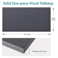 thumbnail image 3 of Universal 59.1"x23.62", Solid One-Piece Melamine Table Top, Double Desk L-Desk DIY, Home and Office Countertop, Fabric Blue, 3 of 7