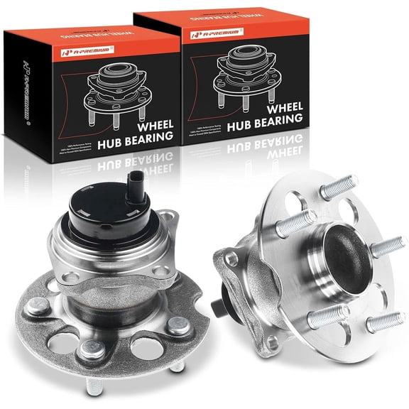 A-Premium Wheel Hub and Bearing Assembly Compatible with Toyota RAV4 1996-2005 FWD with 4-Wheel ABS Rear Driver and Passenger 2-PC Set