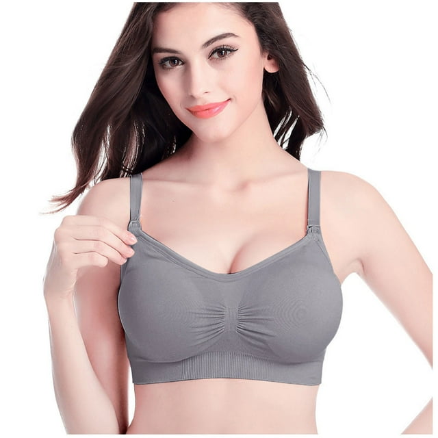 Womens Bras Comfortable Pregnant Womens Plain Color Bra Maternity Nursing Bras Vest Tops