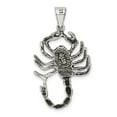 thumbnail image 3 of Diamond2Deal 925 Sterling Silver Antiqued Scorpion Charm Pendant for Men (L- 1.26 inch, W- 0.87 inch), 3 of 6