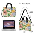 thumbnail image 3 of FORMRS 16" Laptop Bag Carrying Sleeve Case with Handle Travel Shoulder Briefcase, Retro Pink Floral, 3 of 8