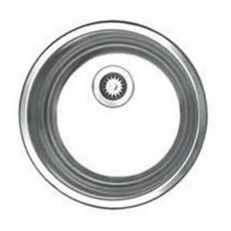 Cast Acrylic Prep Sink 11.37 in. Noahs Collection round drop-in entertainment-prep sink- Brushed Stainless Steel ()
