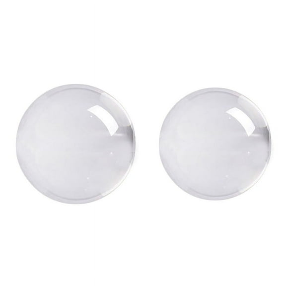 2Pcs Transparent Color Glass Crystal Ball Healing Sphere Photography Props Ball Decor 50mm & 40mm
