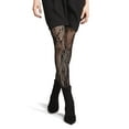 thumbnail image 5 of Natori Women's Feather Lace Nylon Net Tights - Womens - Female, Medium, Black, 5 of 5
