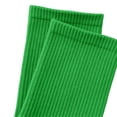 thumbnail image 5 of ITSAME Boys Girls Crew Socks Solid Color Cotton Straight Tube Mid Calf Everyday Casual Socks Green Size Free Size, 5 of 6
