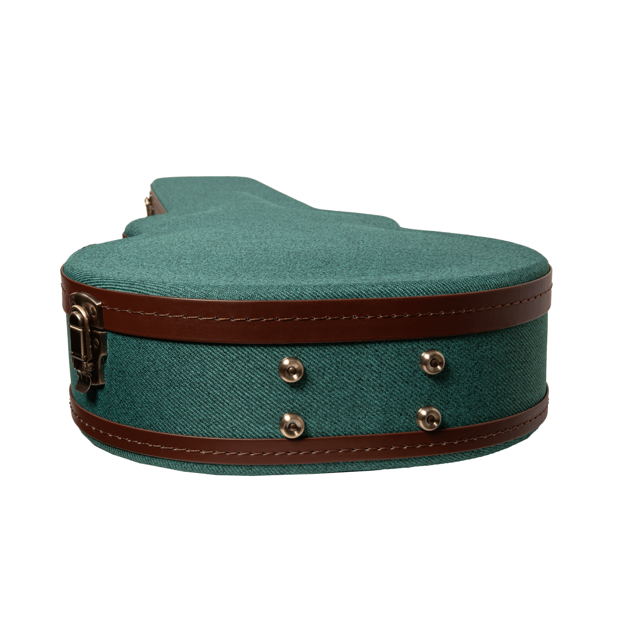 Crossrock Master Series - Wooden Les Paul Electric Guitar Case - Security Lock, Genuine Leather Handle, Reinforced Hardware, Metal Feet, Storage Space- Malachite Blue Tweed