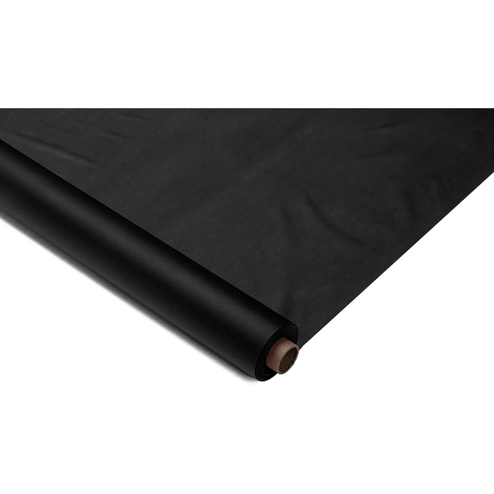 Exquisite 300 ft. x 40 in. Black Plastic Tablecloth Rolls