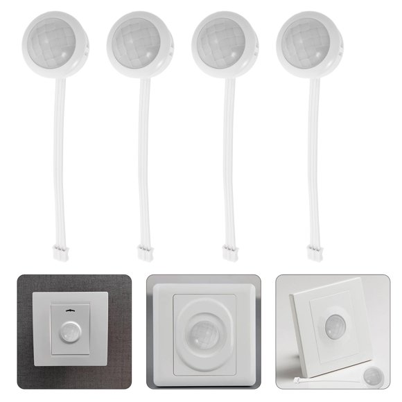 Raindrops 4Pcs White Motion Sensor Controller Infrared Sensor for LED Downlight and Exhaust Fan
