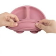 thumbnail image 4 of Ensemble de Vaisselle en Silicone pour Bébé 5 Pcs Bavoir Imperméable Couleur Unie pour Nourrisson Assiette et Mini Cuillère, 4 of 5