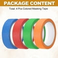 thumbnail image 3 of 4pcs 1" x 22 Yard Colored Masking Tape, Red Orange Dark Blue Dark Green, 3 of 7