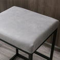 thumbnail image 4 of Modern Counter Height Bar Stools 24” Leathaire Fabric Upholstered with Metal Frame Farmhouse Kitchen Bar Chairs(Gray,Set of 2), 4 of 8