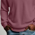 thumbnail image 3 of cocolona Mens Quarter Zip Pullover Tops Long Sleeve Turndown Collar Color Block Shirts Fall Fashion Casual Loose Textured Sweatshirt, 3 of 7