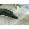 thumbnail image 3 of Ambesonne Nature Quilted Coverlet 3 Pcs, Fishing Pier by River, King Size, Green Blue White, 3 of 4