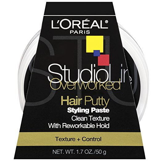 L'Oreal Paris Studio Line Clean Texturizing Reworkable Hold Hair Styling Paste, Fine Hair, 1.7 oz