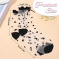 thumbnail image 2 of 4 Pairs Sheer Socks Women, Summer Socks for Women Girls Dot Bow Ankle Summer Sock with Ruffle Ultra Thin Stocking Lace See Through Sock (Black & White), 2 of 7