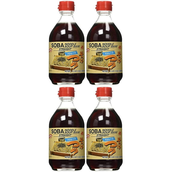 Shirakiku Soba Noodle Soup Base, 12.17 Fl Oz, Pack of 4