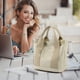 thumbnail image 3 of Bolso tote de lona con correa cruzada | Bolso de hombro ligero con múltiples bolsillos | Bolso tote de uso diario para el trabajo y las compras para mujer | Bolso casual para viajes, 3 of 8