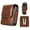Leather Brown, variant on Case for Moto Razr/Razr+ Plus 2024 2023/Galaxy Z Flip 6 5 4 5G Phone Case Leather Vertical Pouch [Belt Loop, Metal Clip] Nylon Black