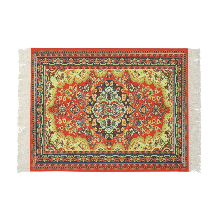Red Oriental Woven Rug Mouse Pad Turkish Style Carpet Mousemat Com