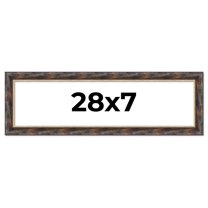 28x7 Frame Gold Real Wood Picture Frame Width 1.5 inches | Interior Frame Depth 0.5 inches |