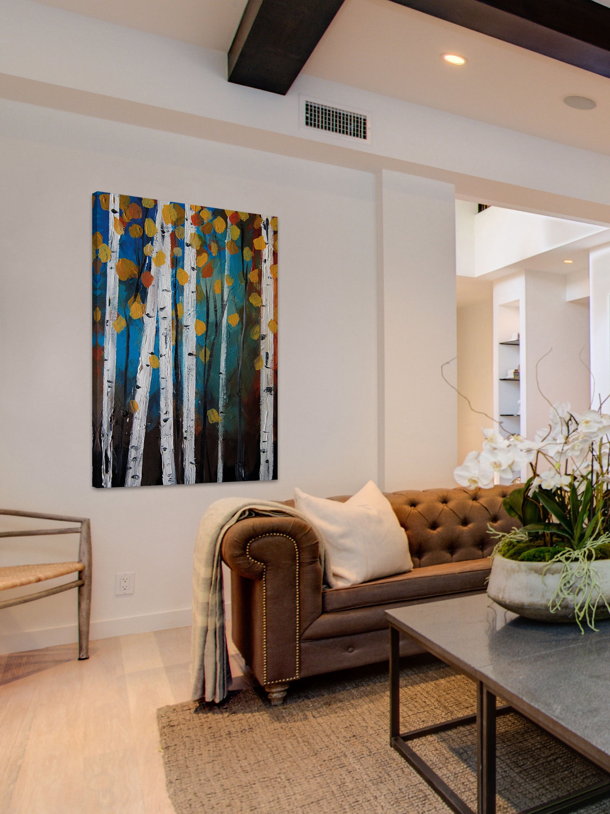 "Autumn Trees" Painting Print on Wrapped Canvas