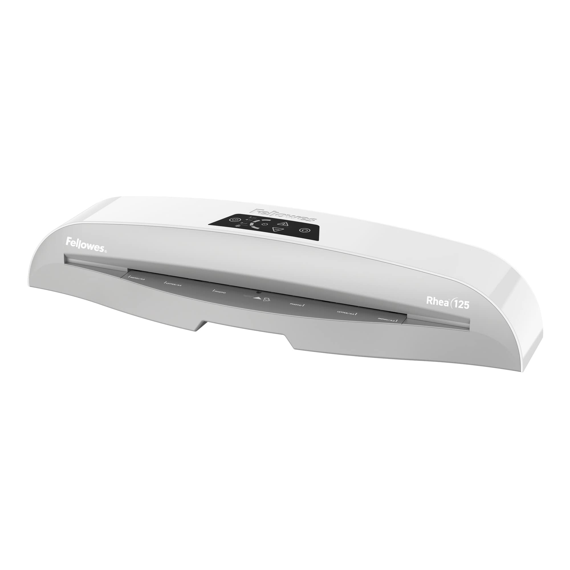 Fellowes® Rhea Laminator With Pouch Starter Kit, 12.5" Width, White/Gray