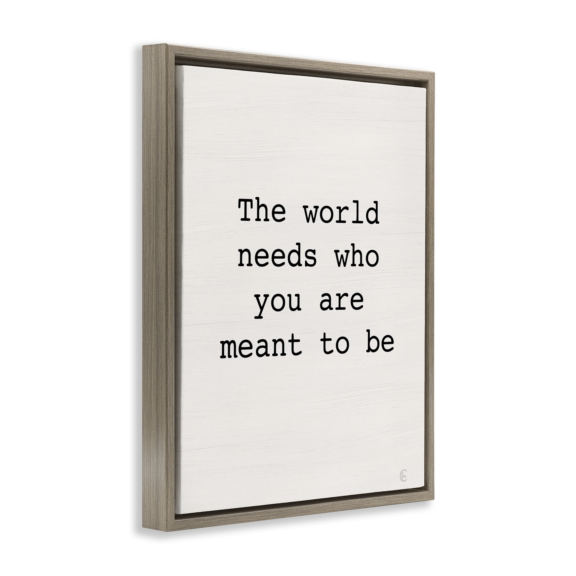 Stupell Industries Inspirational Meant To Be Typography Painting Brown Floater Framed Art Print Wall Art, 25 x 31