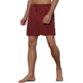 thumbnail image 4 of Lars Amadeus Men's Summer Solid Color Elastic Waistband Swim Beach Shorts, 4 of 5