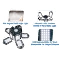 thumbnail image 3 of Garage Led Light Bulb 60W LED w/ 8 Adjustable Leaf Aluminum Panels, 192 LEDs, E26/E27 6000K - 7200LM Ceiling Fixture for Basement Warehouse Workshop Home, 3 of 8