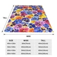 thumbnail image 3 of Fuzoiu The Garden Tricolor Pansy Flower Print Ultra-Soft Micro Fleece Blanket,All Seasons Flannel Throw, Lightweight Blanket for Bed, Sofa, Couch, Movie Night, Camping, and Travel-50"x40", 3 of 7