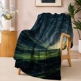 thumbnail image 2 of SPXUBZ Galaxy Space Flannel Fleece Blanket Cosmic Night Sky Throw Blanket Star Universe Pattern Soft Cozy Blanket for Bedroom 80"x60", 2 of 5