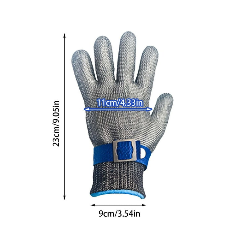Cut Resistant Glove Stainless Steel Mesh Metal Glove - Food Grade Kitchen Butcher Glove Size Large