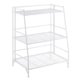 thumbnail image 1 of Pemberly Row Modern Three-Tier Ladder Folding White Metal Shelf, 1 of 7